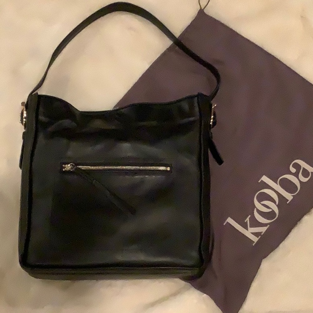 Kooba Black Leather Shoulder Bag